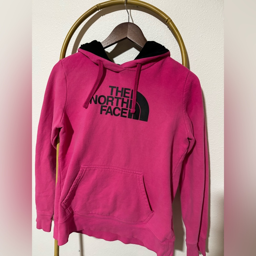 The North Face Fuchsia Hoodie with Black Accents